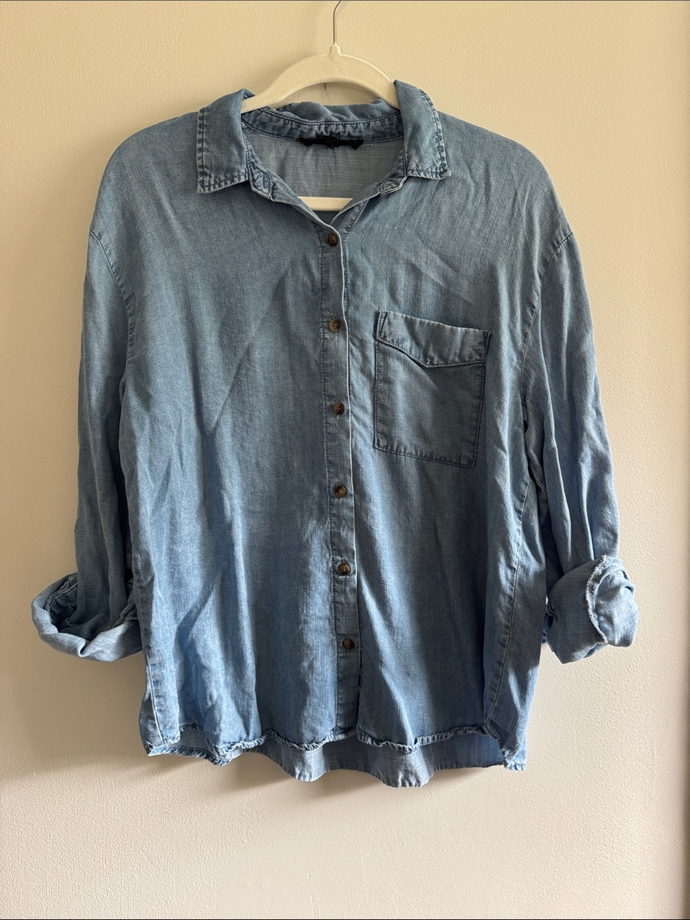 Jane and Delancey Light Blue Denim Button-Down Shirt